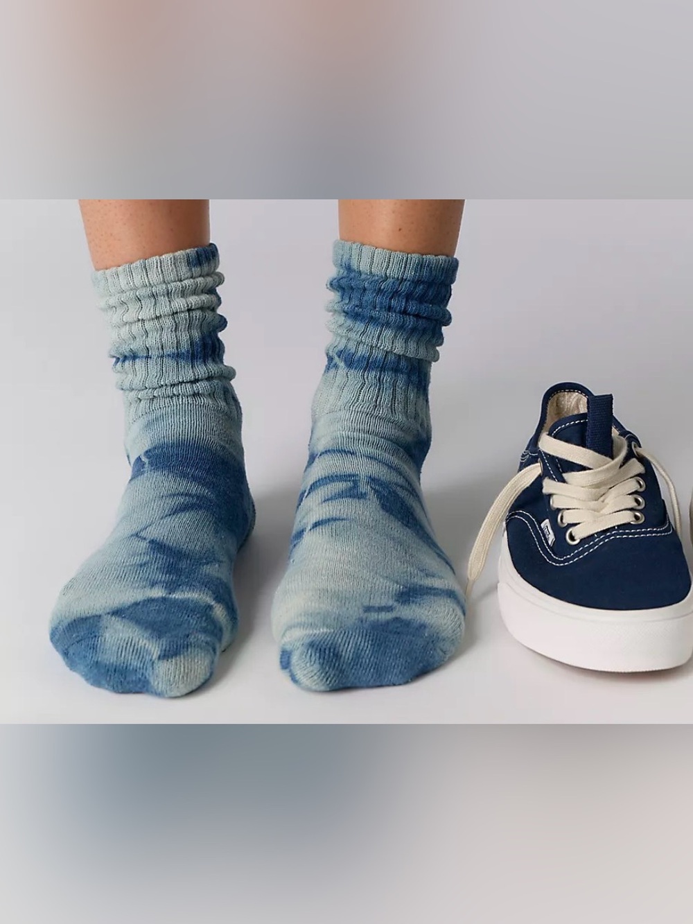 Free People Natural Tie-Dyed Socks. NWT. Indigo